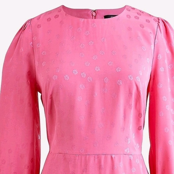 J. Crew Pink Shift Dress Jacquard Floral size 6 - Picture 4 of 11